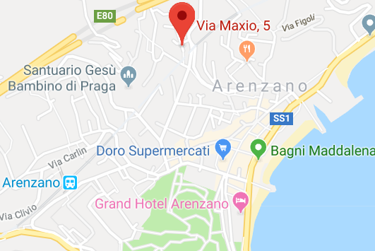 Mappa appartamento via Dante Arenzano